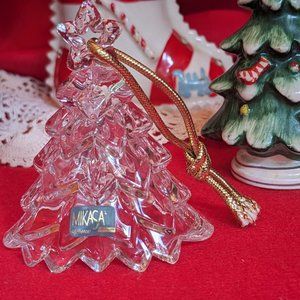Mikasa Crystal Vtg. Heavenly Music Crystal Christmas Tree Bell Ornament